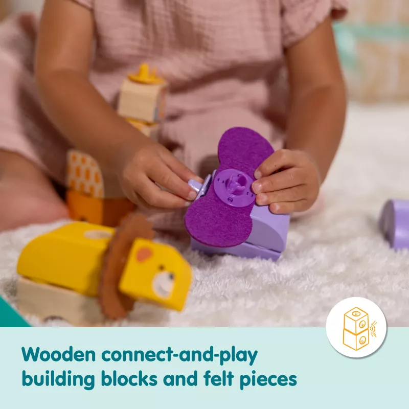 Konstruktionsspielset Spin Master Melissa & Doug Blockables Safari Spielset – Figuren und stapelbare Blöcke