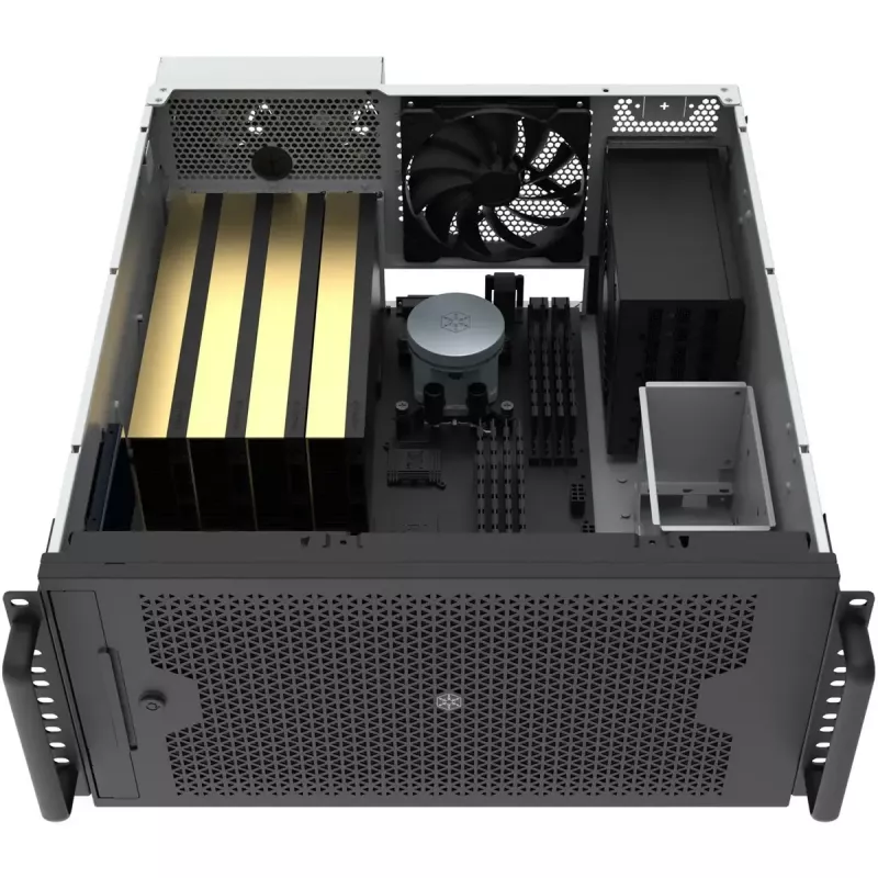 SILVERSTONE Rack-Gehäuse RM53-502 — 19-Zoll-Server-Rack-Chassis, schwarz