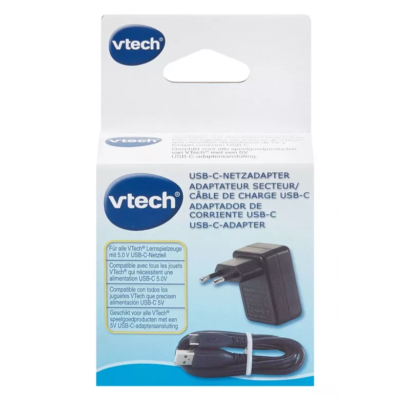 VTech USB-C Netzadapter 7.5 Watt schwarz für Lernspielzeuge