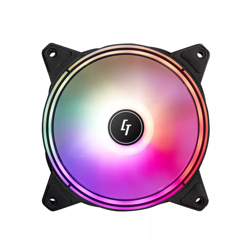 Chieftec NF-1225RGB Computer-Kühlsystem Computergehäuse-Lüfter 12 cm Schwarz 1 Stck.