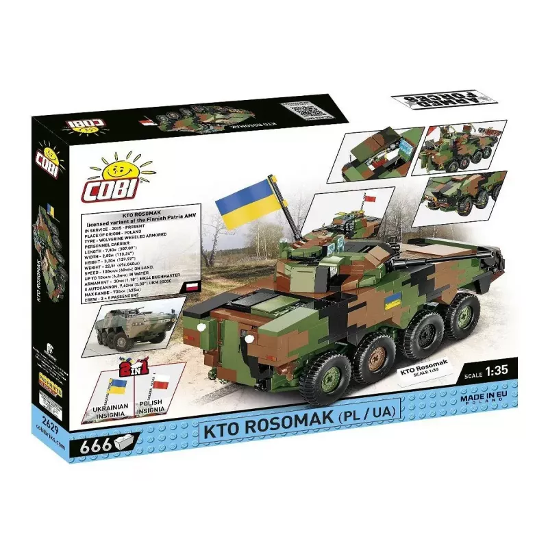 Brick Model Kit Cobi Armed Forces KTO Rosomak 2-in-1 (COBI-2629)