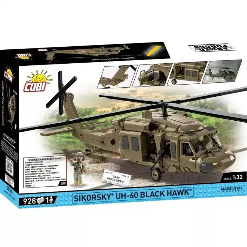 Bausatz Cobi Sikorsky UH-60 Schwarz Hawk 928 Blöcke, Modell COBI-5906