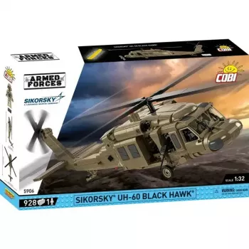 Bausatz Cobi Sikorsky UH-60 Schwarz Hawk 928 Blöcke, Modell COBI-5906
