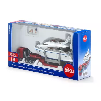 Siku Schwertransporter mit Yacht, Schwertransporter-Modell, Vormontiert, 1:87, Junge/Mädchen, 3 Jahr(e), 99 Jahr(e)