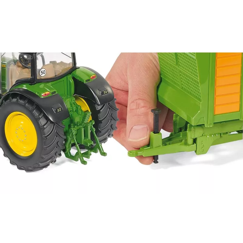 Siku John Deere 6210R, Traktormodell, 3 Jahr(e), Metall, Kunststoff, Schwarz, Grün