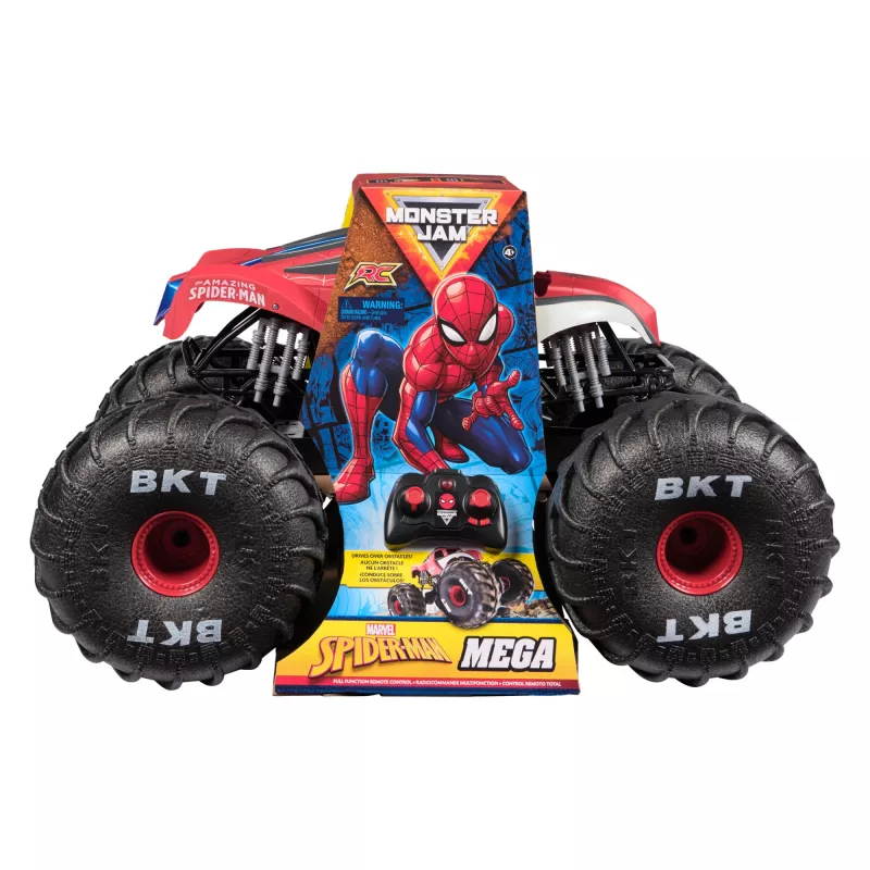 Monster Jam Marvel Mega Spider-Man RC Monstertruck, geländegängig, über 60 cm lang, Maßstab 1:6, Superhelden-Spielzeug für Jungen und Mädchen ab 4 Jahren