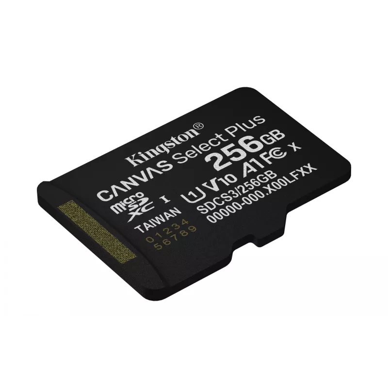 Kingston Technology 256GB micSDXC Canvas Select Plus Gen3 150R A1 Einzelpackung w/o ADP