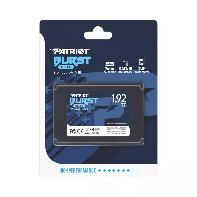 SSD-Festplatte Patriot Burst Elite 1.92TB 2.5 Zoll SATA 3.0 PBE192TS25SSDR