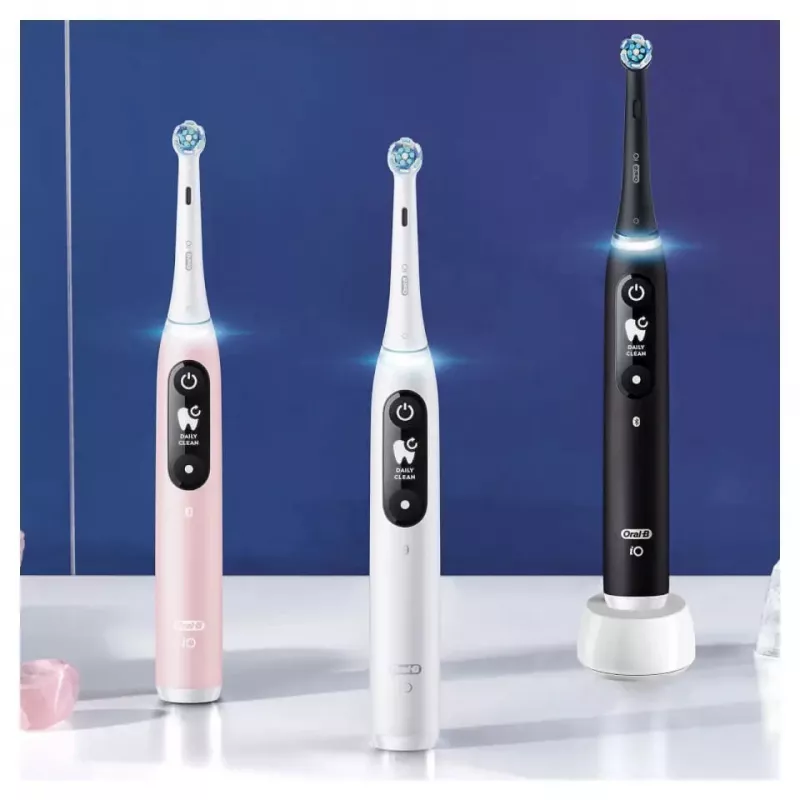 Oral-B iO Duo Erwachsenen-Vibrationszahnbürste Schwarz, Rosé