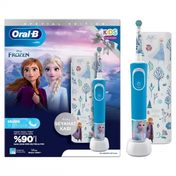 Oral-B Vitality Pro Frozen Kinder-Rotations-Schwingzahnbürste Schwarz, Grau