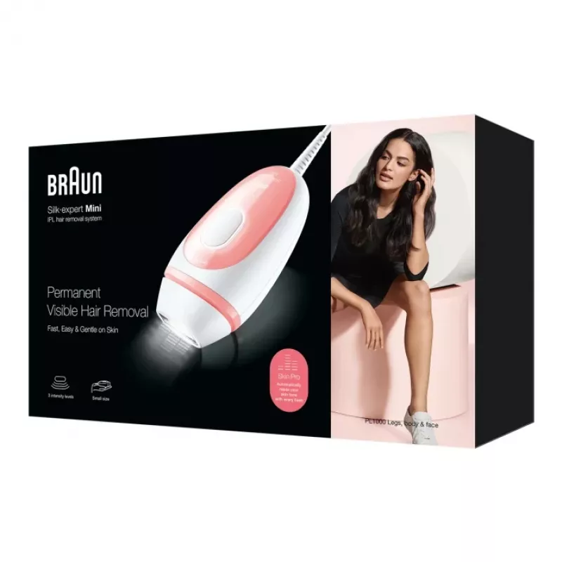 Braun Silk-expert Mini PL1000 IPL Intense pulsed light (IPL) Pink, Weiß