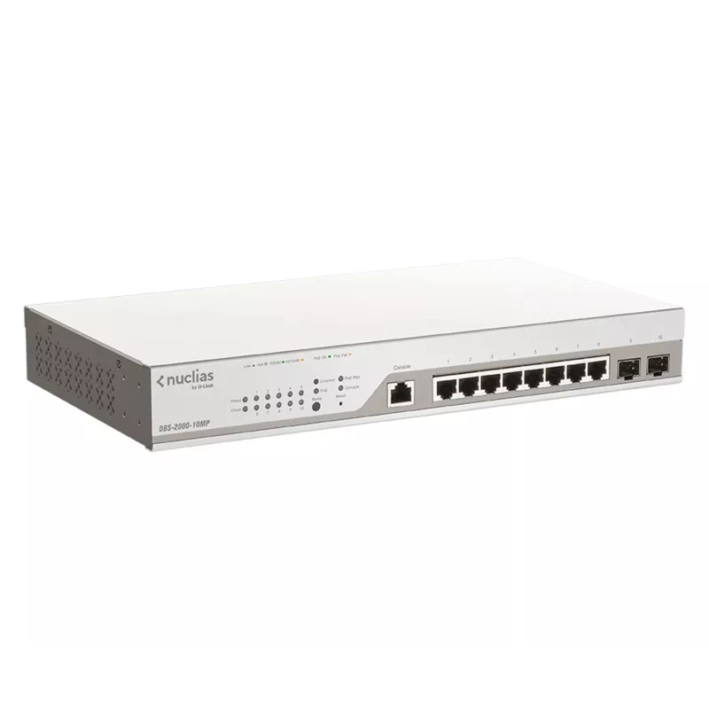D-Link 10-Port Gigabit PoE+ Nuclias Smart Managed Switch inkl. 2x SFP-Ports
