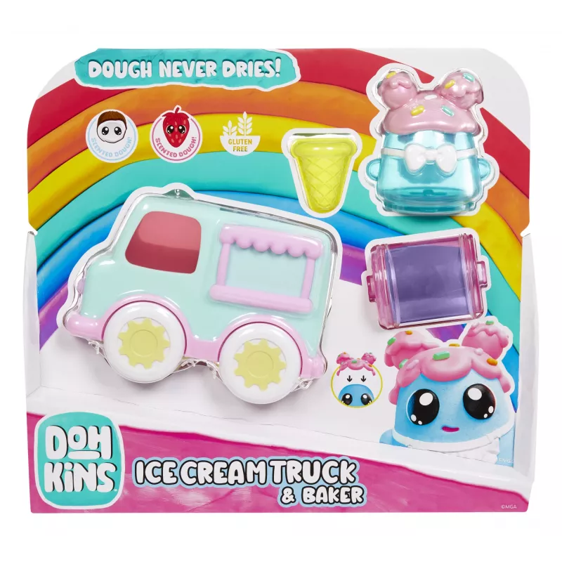 MGA Entertainment DohKins Eiscremewagen & Bäcker, Knetspielset, Mehrfarbig, Kind, Junge/Mädchen, 3 Jahre, 99 Jahre