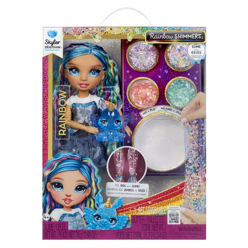 Rainbow High Rainbow Shimmers mit Slime Modepuppe - Skyler (blau)