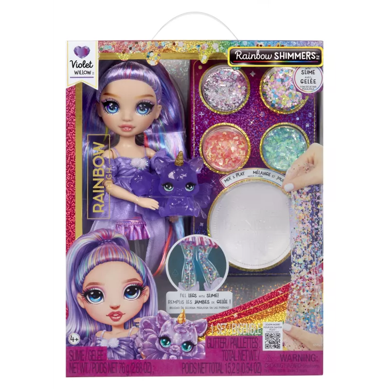 Rainbow High Rainbow Shimmers mit Schleim Modepuppe - Violet (lila)