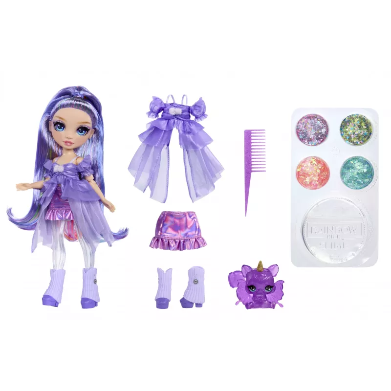 Rainbow High Rainbow Shimmers mit Schleim Modepuppe - Violet (lila)