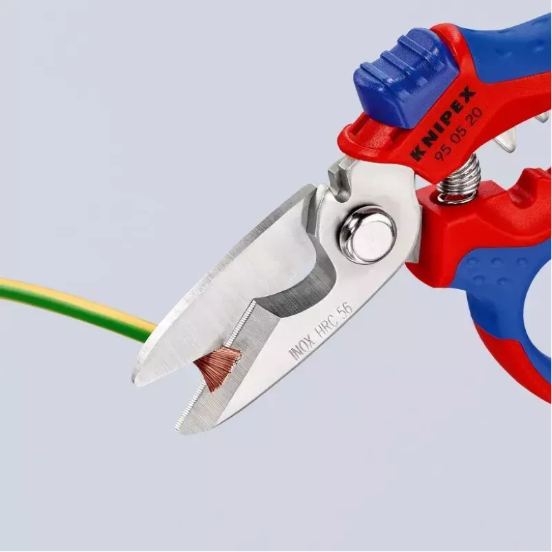 Knipex 95 05 20 SB Zange Edelstahl Kunststoffgriff Blau Rot
