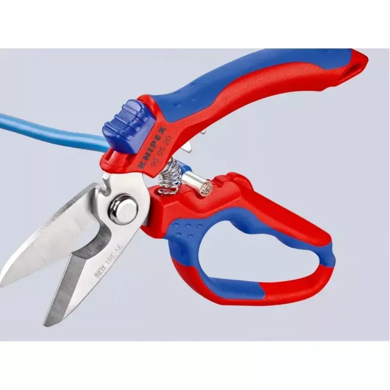 Knipex 95 05 20 SB Zange Edelstahl Kunststoffgriff Blau Rot
