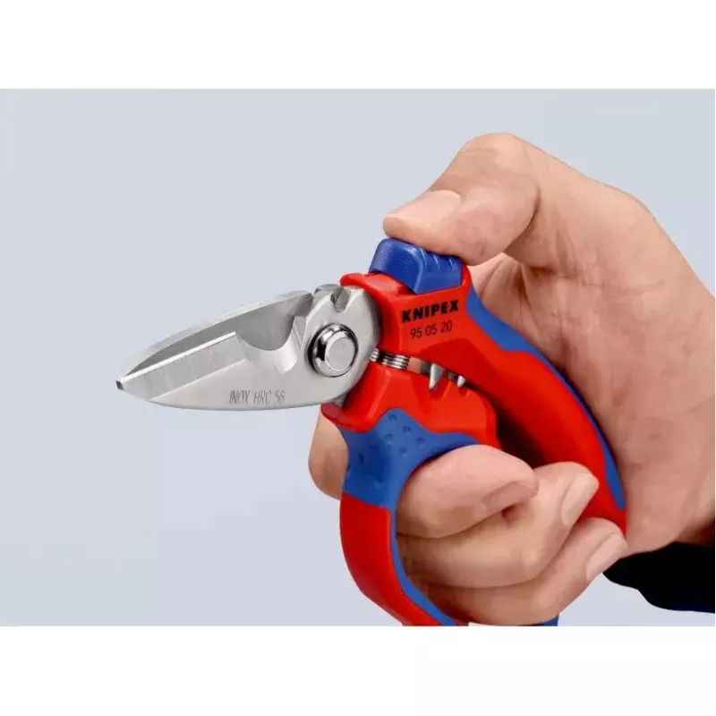 Knipex 95 05 20 SB Zange Edelstahl Kunststoffgriff Blau Rot