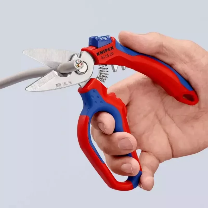 Knipex 95 05 20 SB Zange Edelstahl Kunststoffgriff Blau Rot