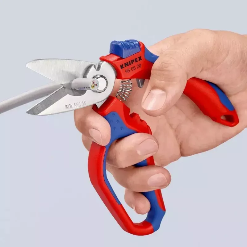 Knipex 95 05 20 SB Zange Edelstahl Kunststoffgriff Blau Rot