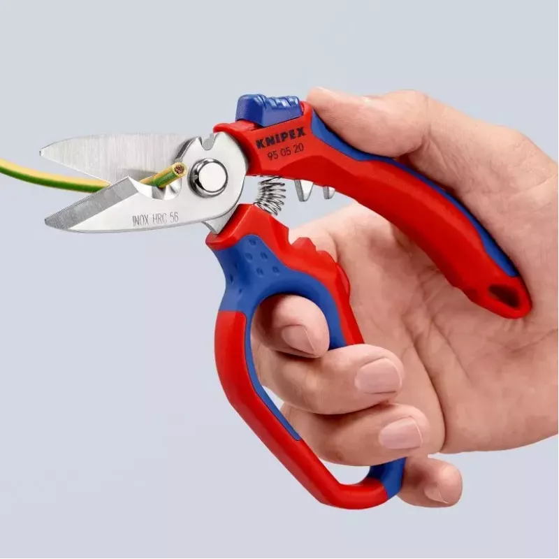 Knipex 95 05 20 SB Zange Edelstahl Kunststoffgriff Blau Rot