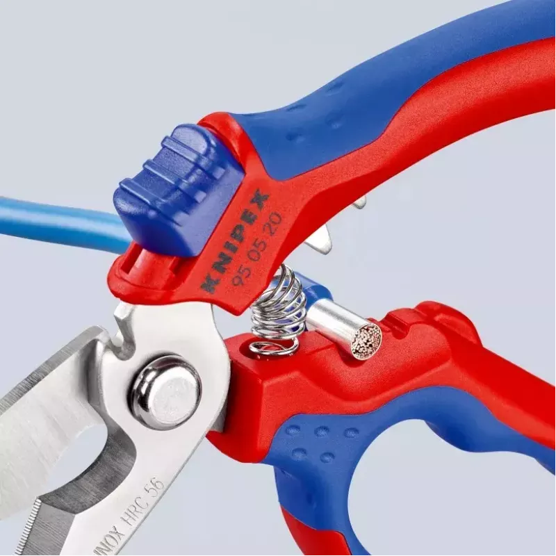 Knipex 95 05 20 SB Zange Edelstahl Kunststoffgriff Blau Rot