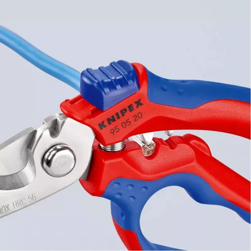 Knipex 95 05 20 SB Zange Edelstahl Kunststoffgriff Blau Rot