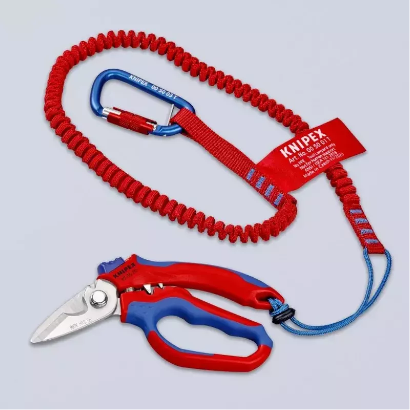 Knipex 95 05 20 SB Zange Edelstahl Kunststoffgriff Blau Rot