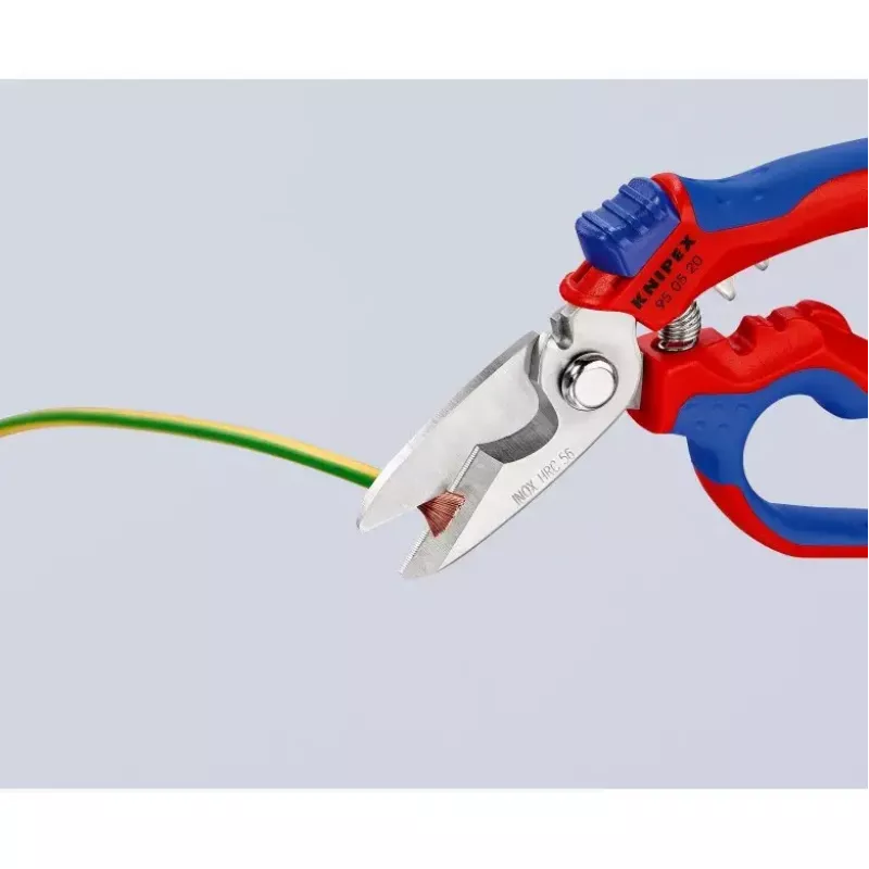 Knipex 95 05 20 SB Zange Edelstahl Kunststoffgriff Blau Rot