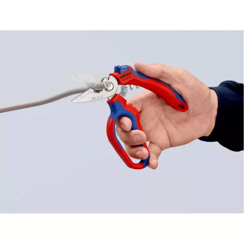 Knipex 95 05 20 SB Zange Edelstahl Kunststoffgriff Blau Rot