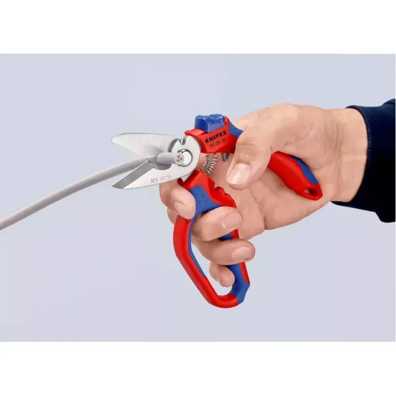 Knipex 95 05 20 SB Zange Edelstahl Kunststoffgriff Blau Rot