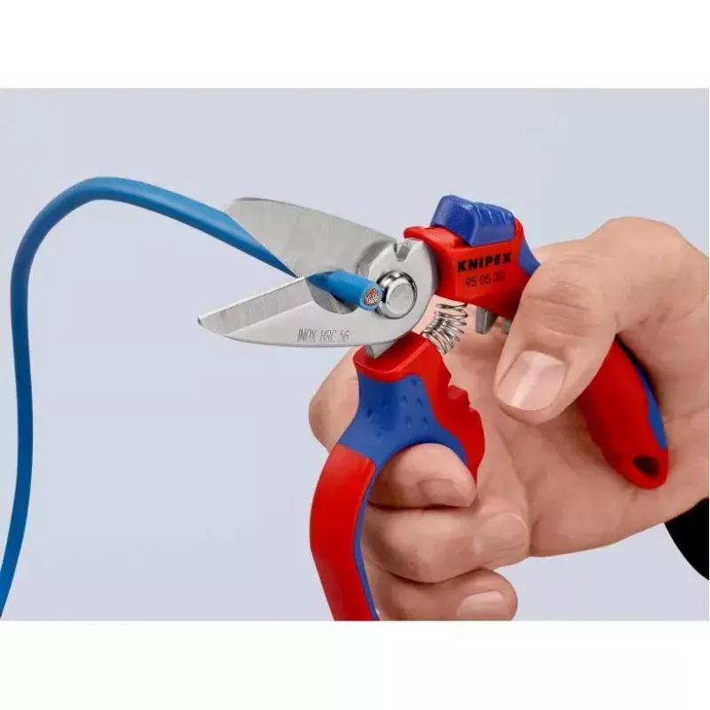 Knipex 95 05 20 SB Zange Edelstahl Kunststoffgriff Blau Rot