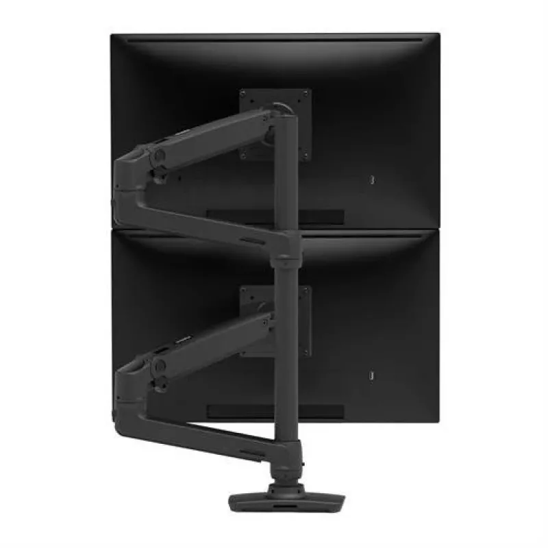 ERGOTRON LX Dual-Stacking-Arm, hohe Stange (mattschwarz)