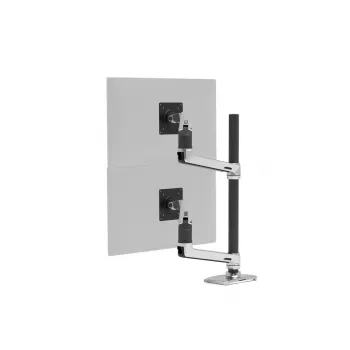 Ergotron LX Serie LX Dual Stacking Arm, hohe Säule 101,6 cm, Aluminium, Klemme, 20 kg