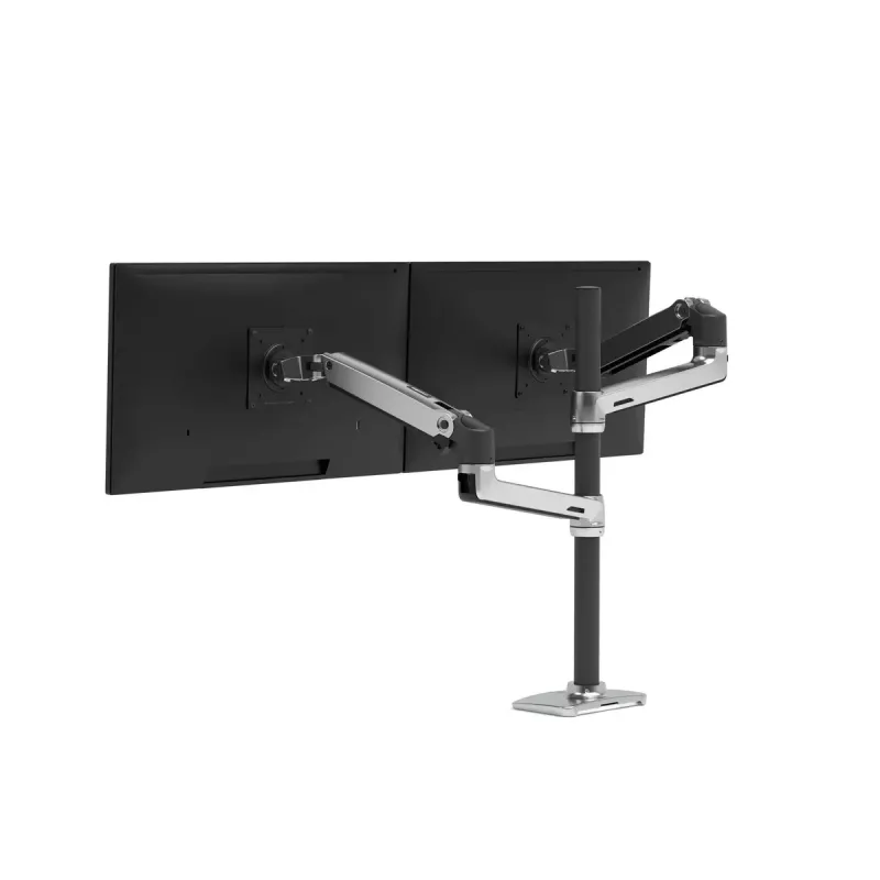 Ergotron LX Serie LX Dual Stacking Arm, hohe Säule 101,6 cm, Aluminium, Klemme, 20 kg