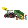 Traktor mit Anhänger Schleich FARM WORLD 42608 Schwarz Grün Rot Gelb