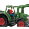 Traktor mit Anhänger Schleich FARM WORLD 42608 Schwarz Grün Rot Gelb