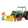 Traktor mit Anhänger Schleich FARM WORLD 42608 Schwarz Grün Rot Gelb