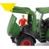 Traktor mit Anhänger Schleich FARM WORLD 42608 Schwarz Grün Rot Gelb