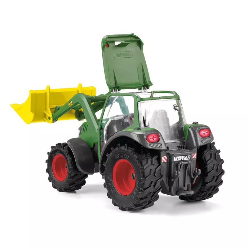 Traktor mit Anhänger Schleich FARM WORLD 42608 Schwarz Grün Rot Gelb