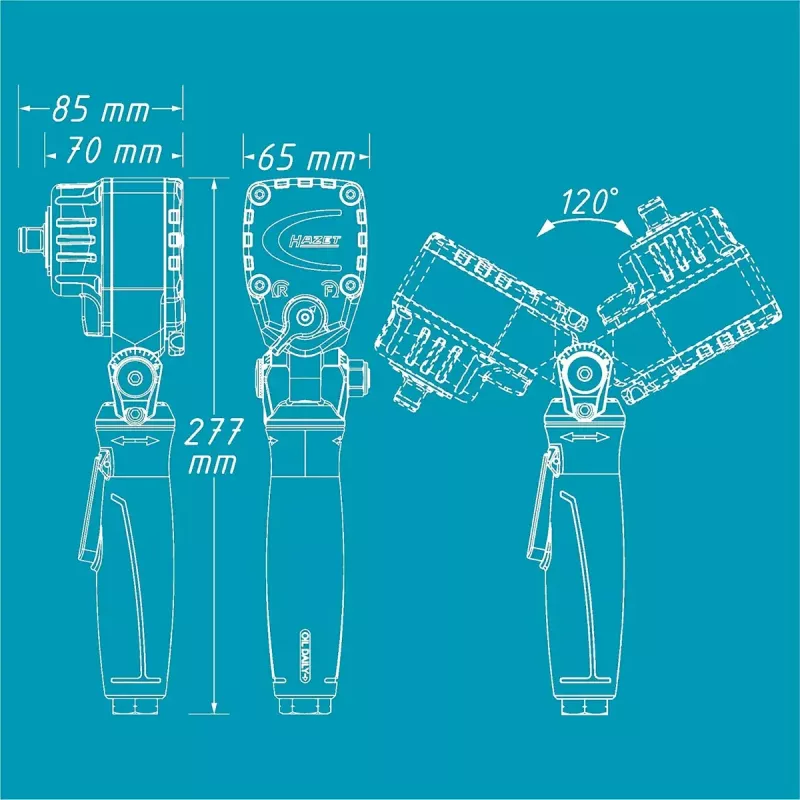 Schlagschrauber Hazet 9012ATT 1/2 Zoll Antrieb — Lösmoment 550 Nm