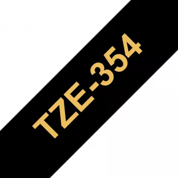 Label tape Brother TZe354 24mm Gold on Schwarz
