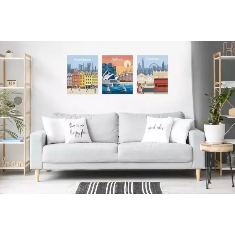 Malset Ravensburger CreArt — Colorful London (Modell 23525) zum Malen auf Leinwand mit nummerierter Anleitung