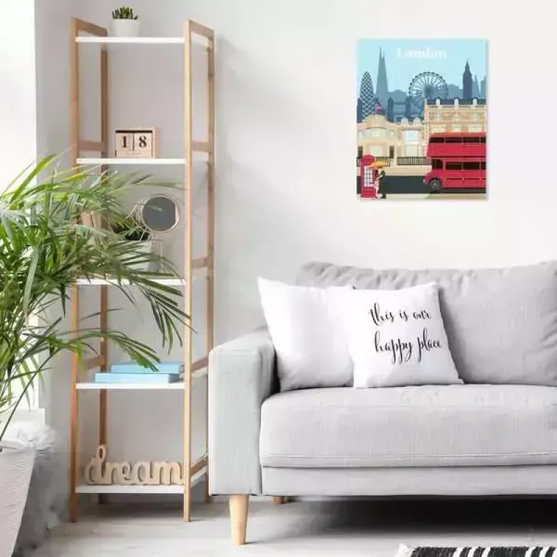 Malset Ravensburger CreArt — Colorful London (Modell 23525) zum Malen auf Leinwand mit nummerierter Anleitung