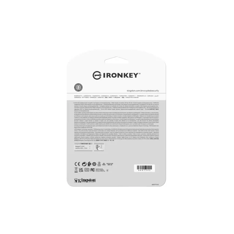 USB-Flash-Laufwerk Kingston Technology 512 GB IronKey Vault Privacy 50 AES-256