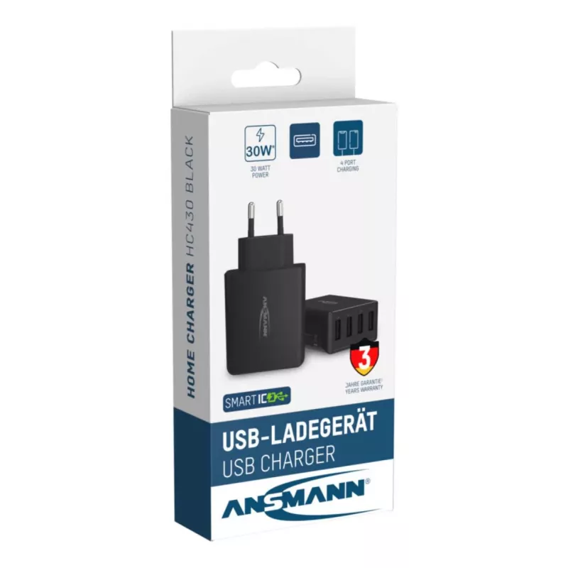 ANSMANN Wand-USB-Ladegerät 4 Ports