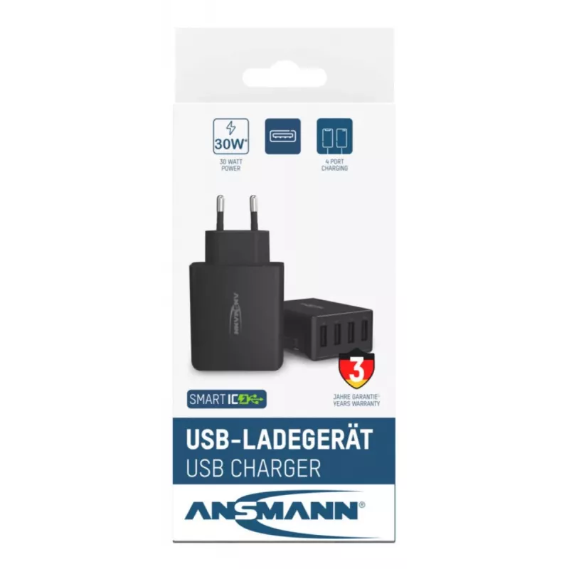 ANSMANN Wand-USB-Ladegerät 4 Ports