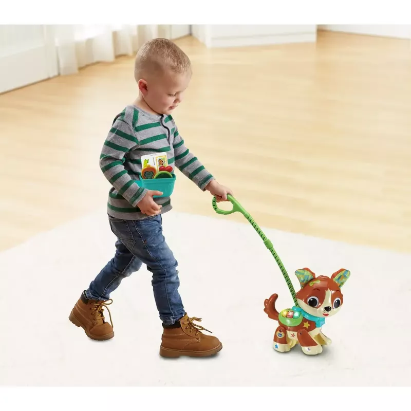 Spielfigur VTech Run With Me Puppy 80-552564 interaktives Lernspielzeug mit Geräuschen und Bewegung