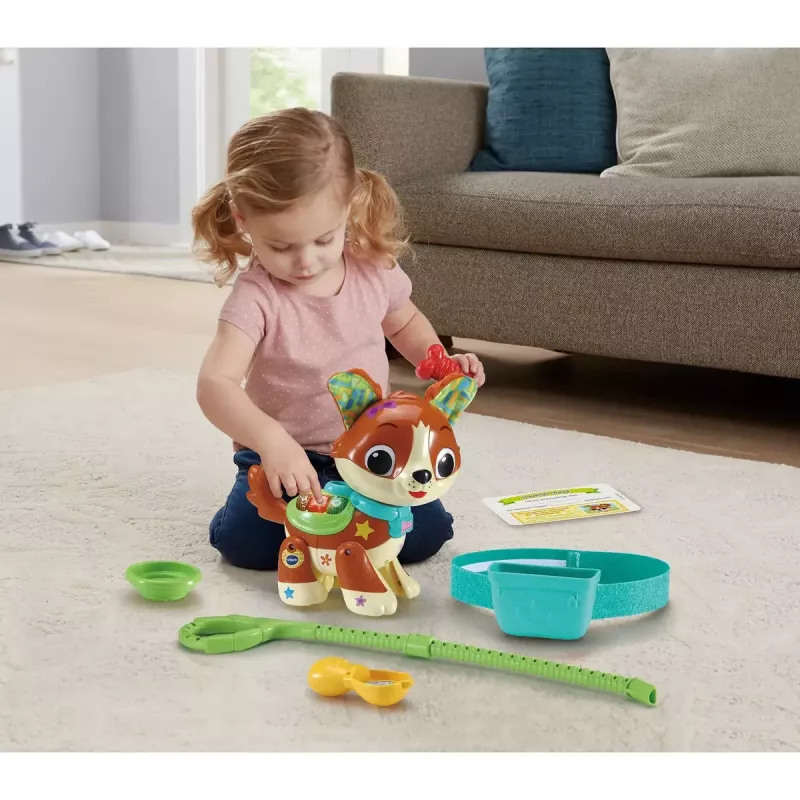 Spielfigur VTech Run With Me Puppy 80-552564 interaktives Lernspielzeug mit Geräuschen und Bewegung
